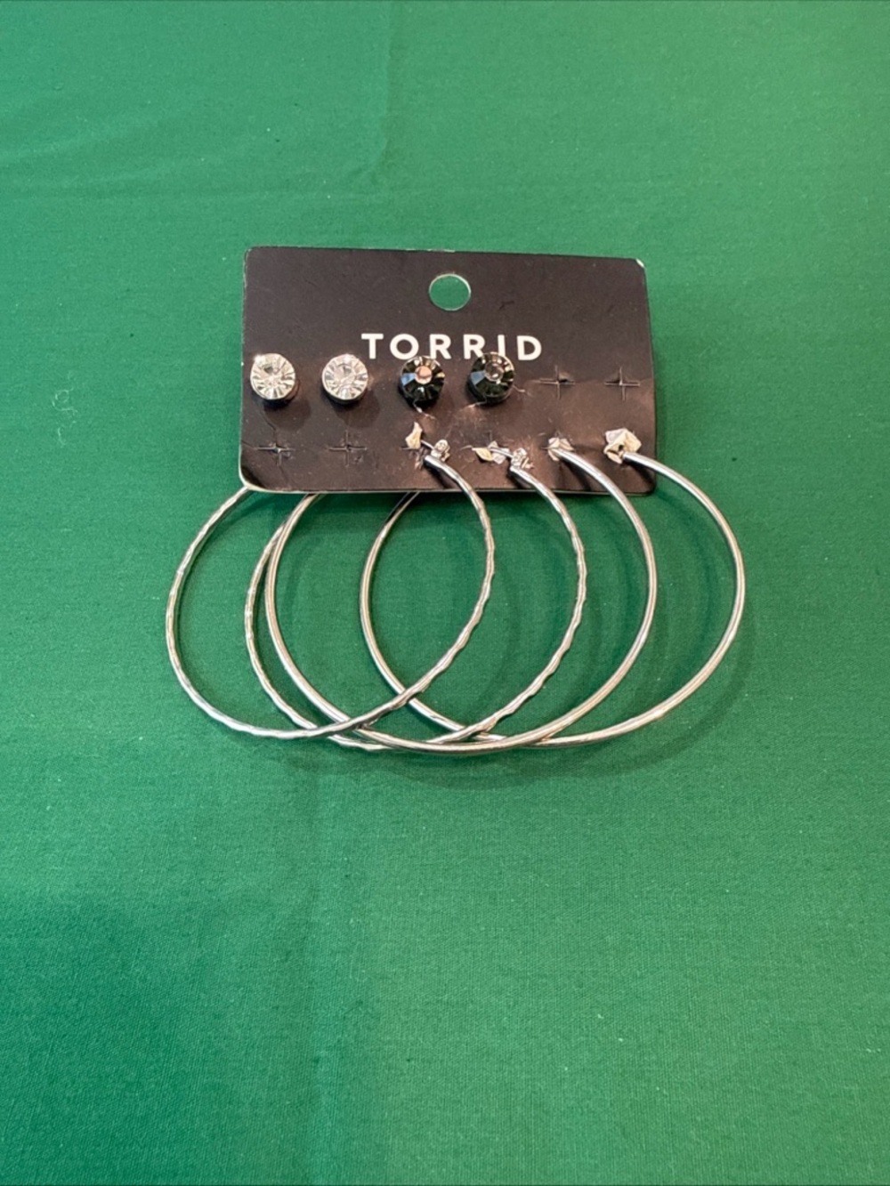 torrid Silver Hoop and Stud Earring Set
